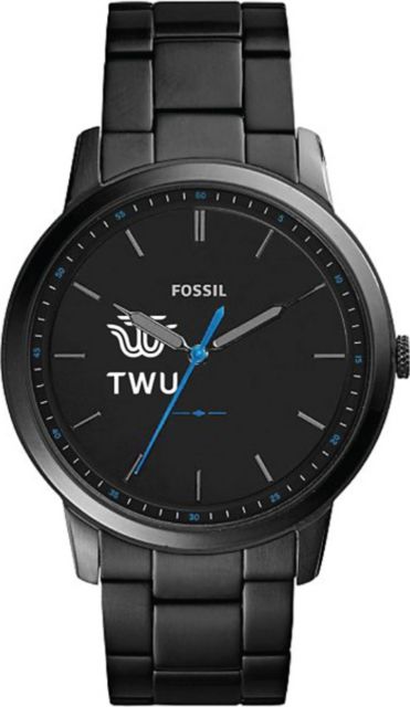 Fossil The Minimalist Slim Three-Hand Black Stainless Steel Watch - ONLINE ONLY