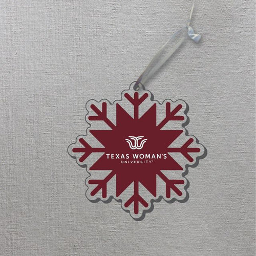 Texas Woman's University  3x4 Ornament