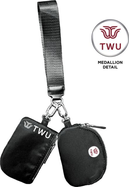 Texas Woman's University  Oversized Key Strap Coin Purse