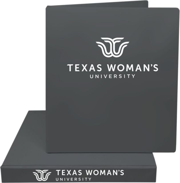 Texas Woman's University  1'' Vinyl Binder