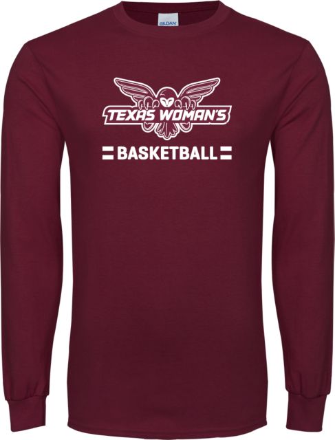 Texas Womans Long Sleeve T Shirt Basketball Owl Graphic - ONLINE ONLY