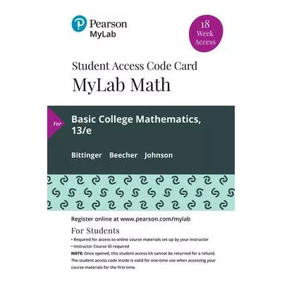 MyLab Math with Pearson eText Access Code (18 Weeks) for Basic College Mathematics